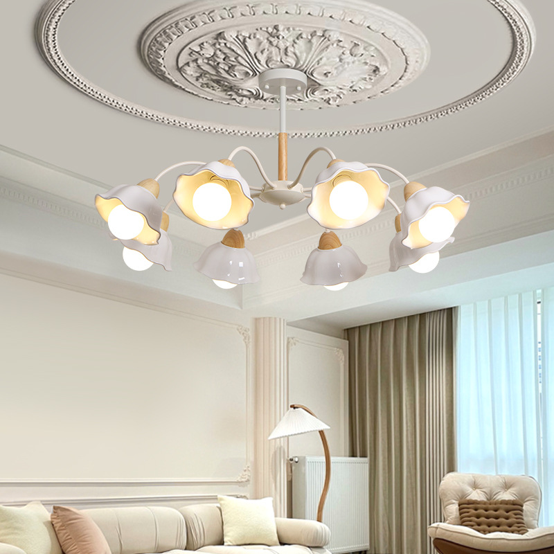 Lámpara de la sala de estar simple estilo moderno retro americano lámpara de comedor lámpara de dormitorio francesa lámpara principal Guangdong Zhongshan lámparas