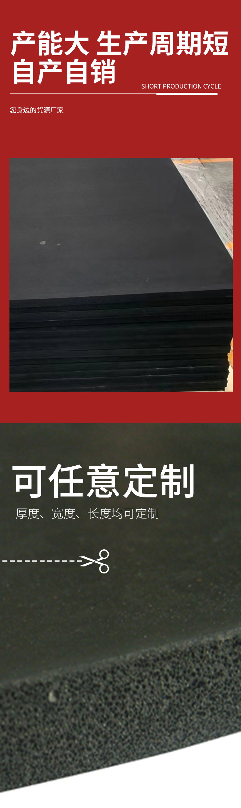 发泡橡胶板 EPDM发泡胶板 SBR发泡板 黑色海绵橡胶板-阿里巴巴