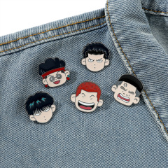 Anime cartoon Slam Dunk peripheral character brooch Sakuragi Hanamichi Rukawa Kaede Akagi Takenori metal badge