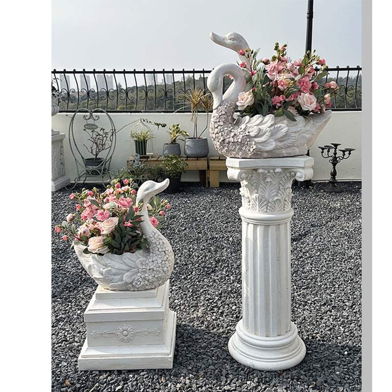 欧式帝罗马柱子花盆底座园庭院别墅阳台装饰婚礼庆布置圆落地摆件