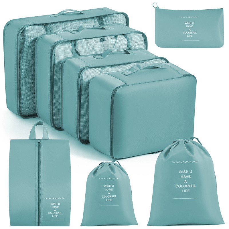 Bolsa de almacenamiento de viaje transfronterizo de ocho piezas Bolsa de almacenamiento de viaje de negocios Bolsa de almacenamiento de gran capacidad Bolsa de almacenamiento de viaje impermeable