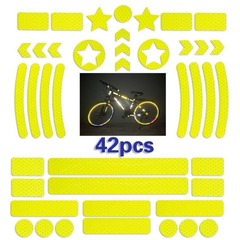 Hot selling Amazon cross-border cellular reflective stickers bicycle stickers night reflective logo grid pattern warning strips