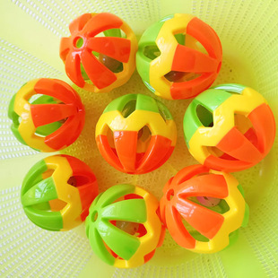 Pet cat toy Bell ball cat supplies spherical ringing bell cat plastic hollow hamster toy wholesale