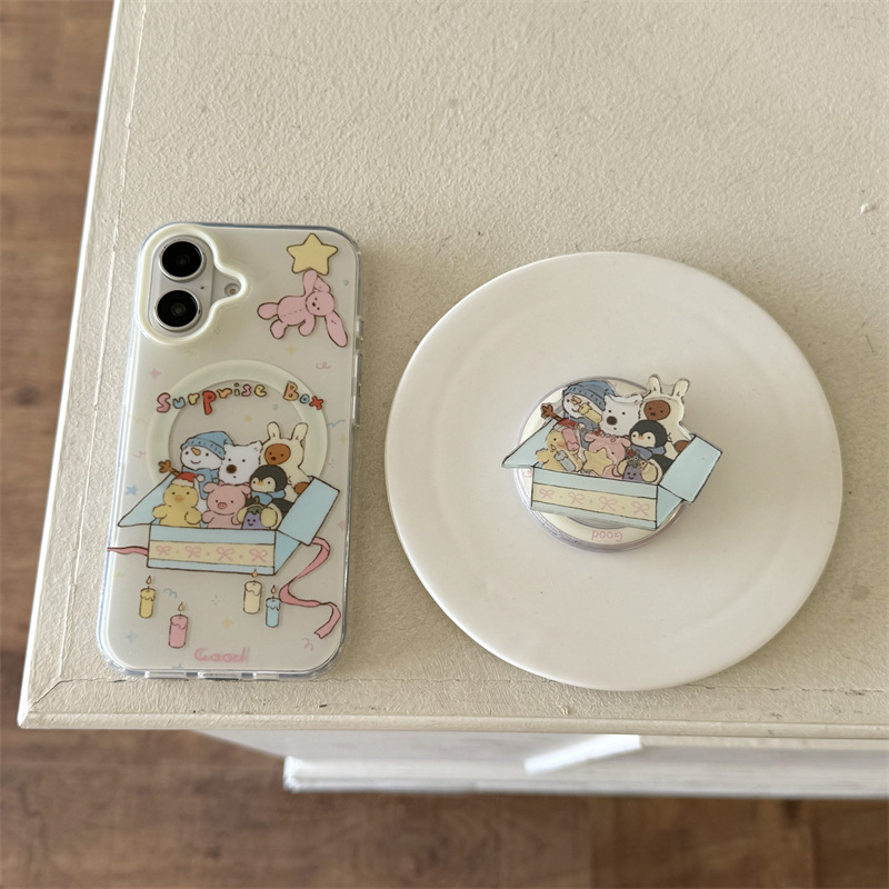 Caja de regalo Shaker Puppy Magnetic Rental para iPhone16ProMax Funda para teléfono móvil 13 Apple 15 Nuevo 14