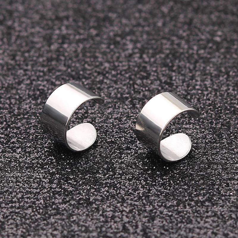 fashionable geometric trend ear clips stainless steel