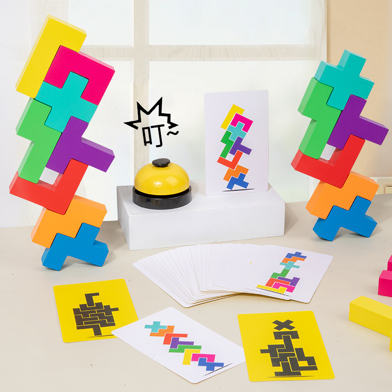 Bloques de construcción de guerra rusos Educación temprana lógica infantil Juguetes de inteligencia de pensamiento espacial Ayuda didáctica Geometría cognitiva