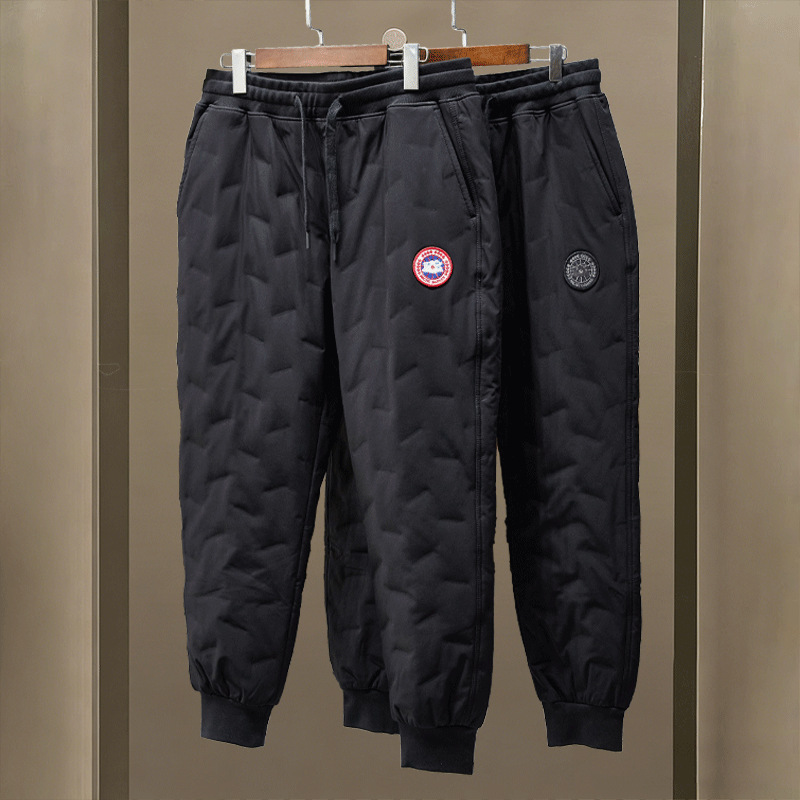 Cold-proof and windproof fleece-lined thickened sweatpants, sports pants, autumn and winter jogger pants, loose-fitting casual pants for couples, unisex style