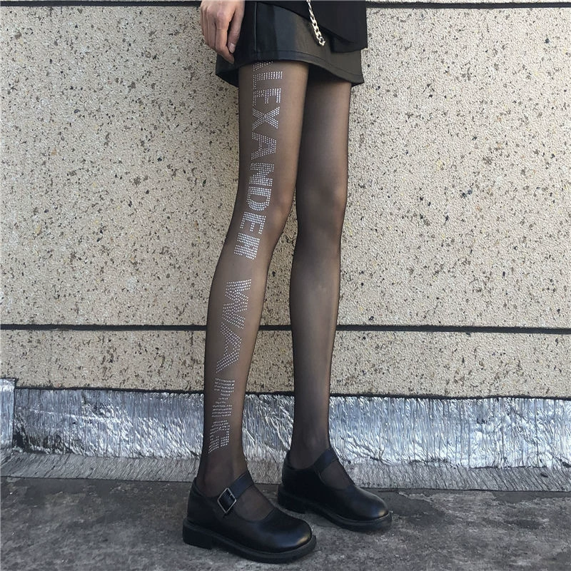 Trend velvet fashionable tights, socks, thin weaving, internet celebrity, city style -> Трендовые бархатные колготки, носки, тонкая вязь, интернет-знаменитость, городской стиль