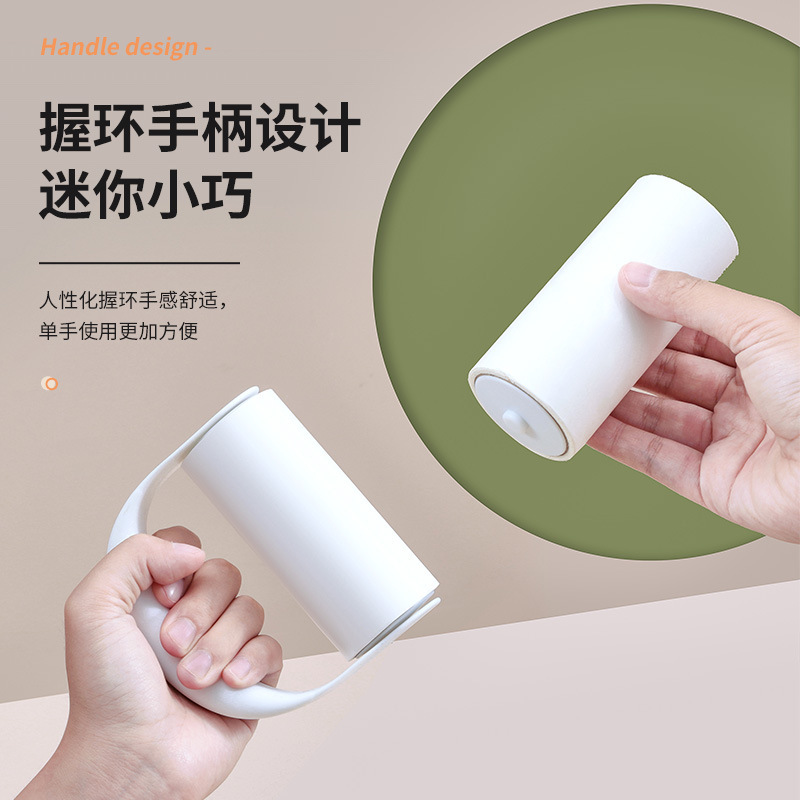 Dispositivo de adherencia del cabello rodillo cepillo de rodillo desgarrable cepillo de depilación pelo que se pega el pelo artefacto papel pegajoso rodar papel de reemplazo de papel de lágrima rollo de papel