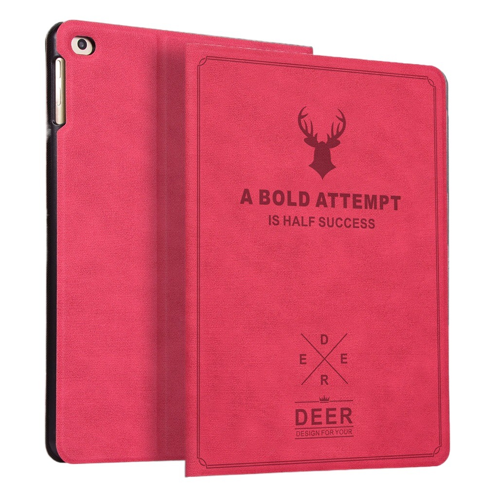 Aplicable iPad 10 2022 cubierta protectora de cabeza de ciervo retro 10.2 Air5 Pro 11 figura de ciervo cuero plano