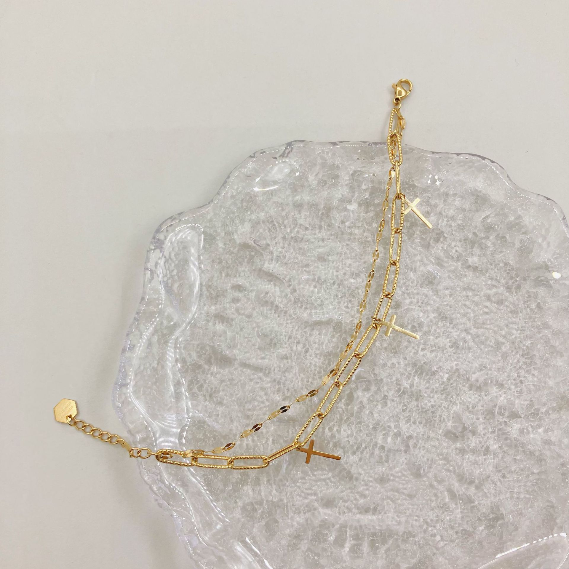 Fashion Cross Stainless Steel Plating Bracelets 1 Piece