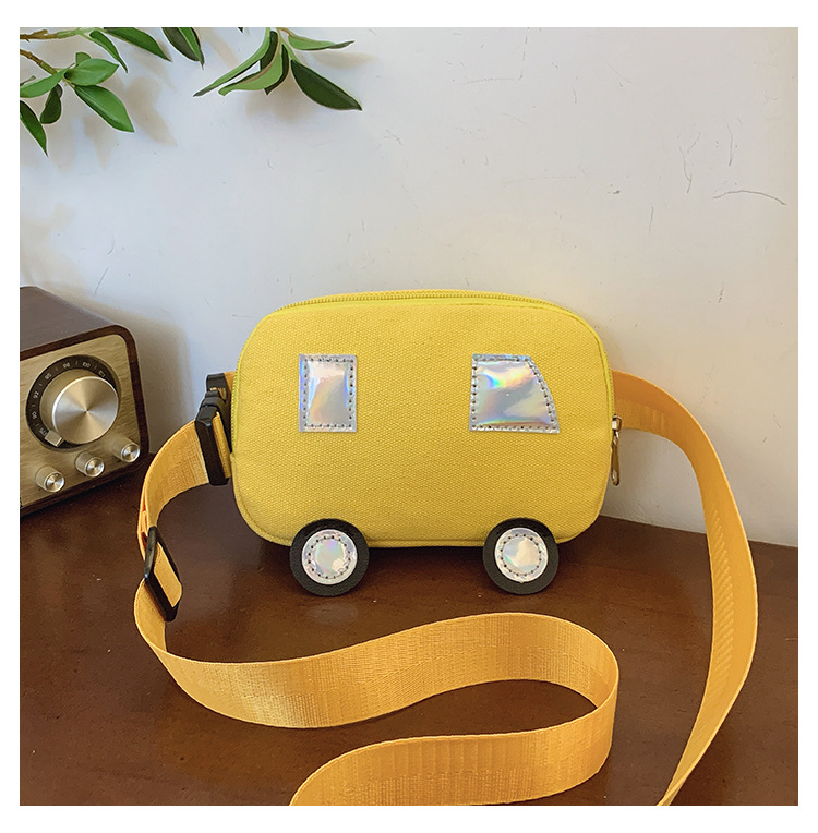 Niños Lienzo Color Sólido Lindo Hilo De Coser Cuadrado Cremallera Bolsas De Hombro display picture 34