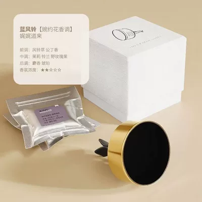 Magnetic metal car air conditioning Car Perfume Aromatherapy - bluebell-silver-scent-clip-two-refills