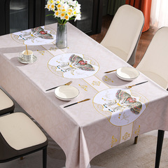 This Five-Color Lucky Elephant Tablecloth is Waterproof and Oil-Proof, Rectangular Tablecloth, Coffee Table Cloth, Restaurant and Hotel Table Mat