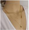 Fashionable accessory, rectangular nail sequins, triangular short necklace, European style, set