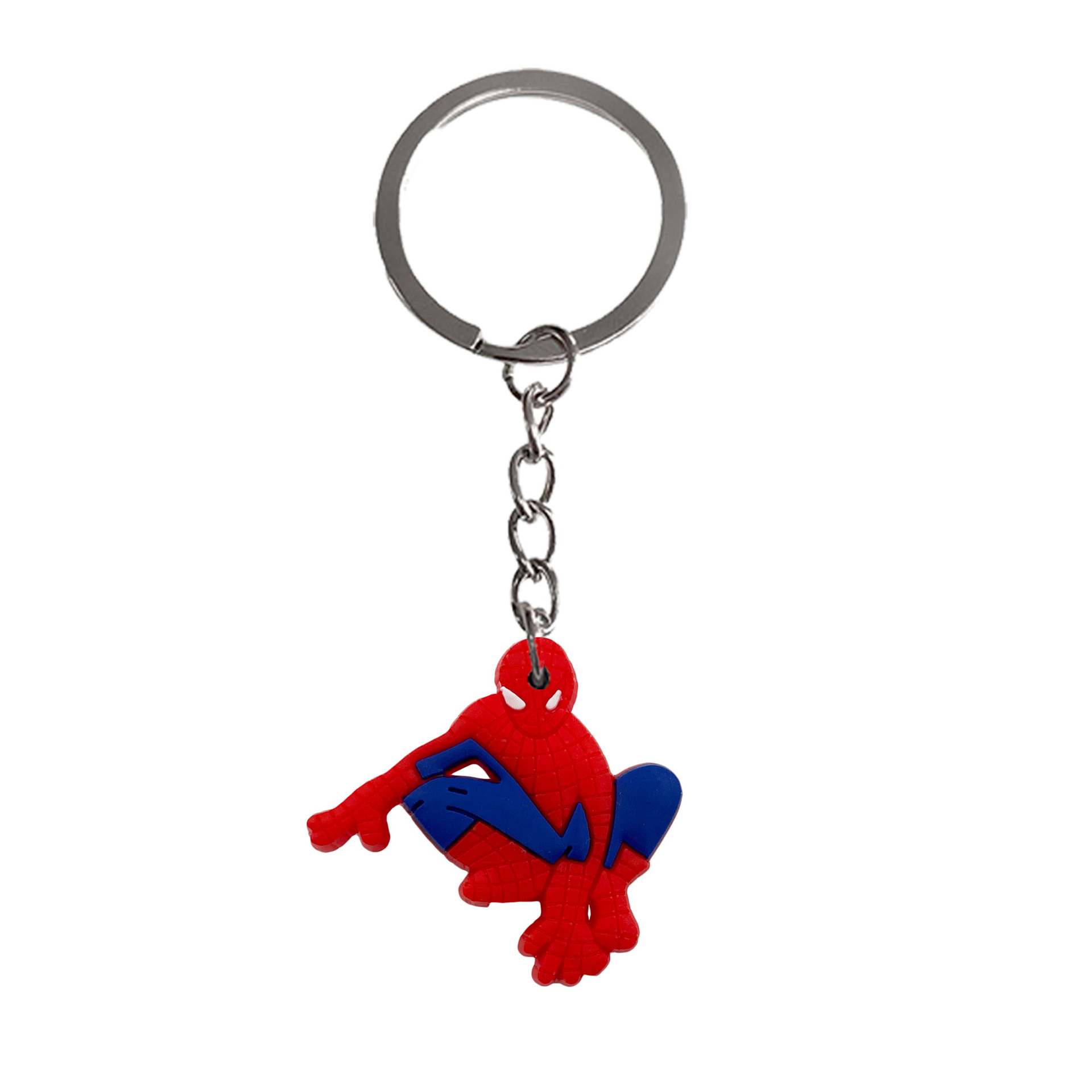 Spider-Man llavero adornos PVC de goma suave llavero accesorios DIY llavero pequeño regalo llavero colgante