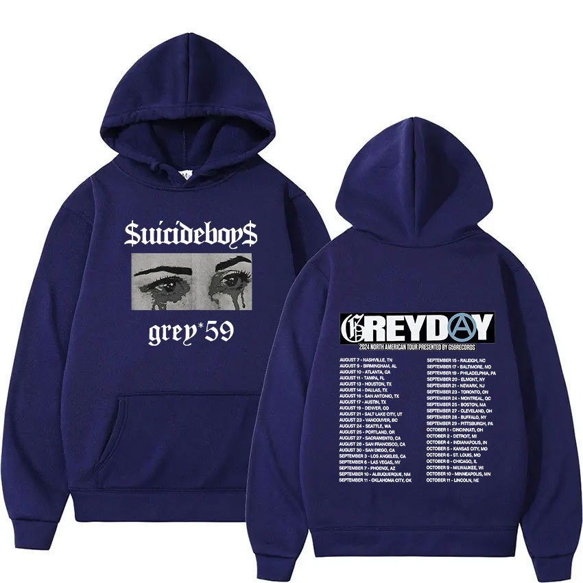 2024 Suicideboys Grey Day G59 Graphic Hoodie Men Hip Hop Ret