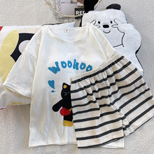 带胸垫睡衣女夏云朵棉家居服可外穿套装 特价款 非质量问题不退换