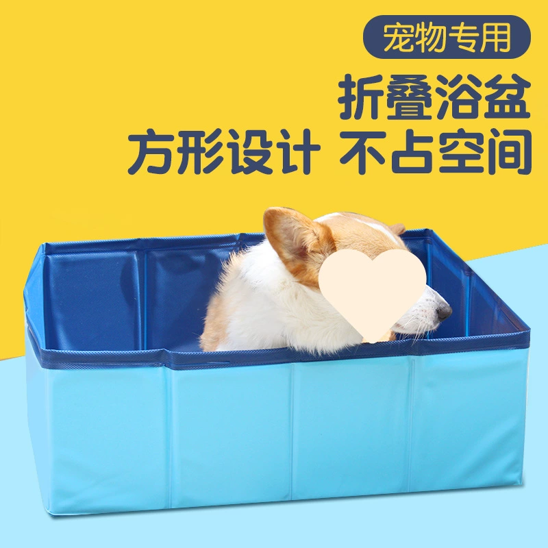 Домашние животные ванны квадратные складные маленькие собаки собаки собаки бассейн ванны ванны ведро для мытья кошачьей ванны