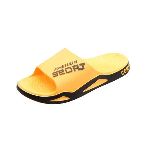 Summer slippers for men, indoor bathroom, bathing, non-slip, home couple, soft sole, poop-feeling sports slippers, women's outdoor wear