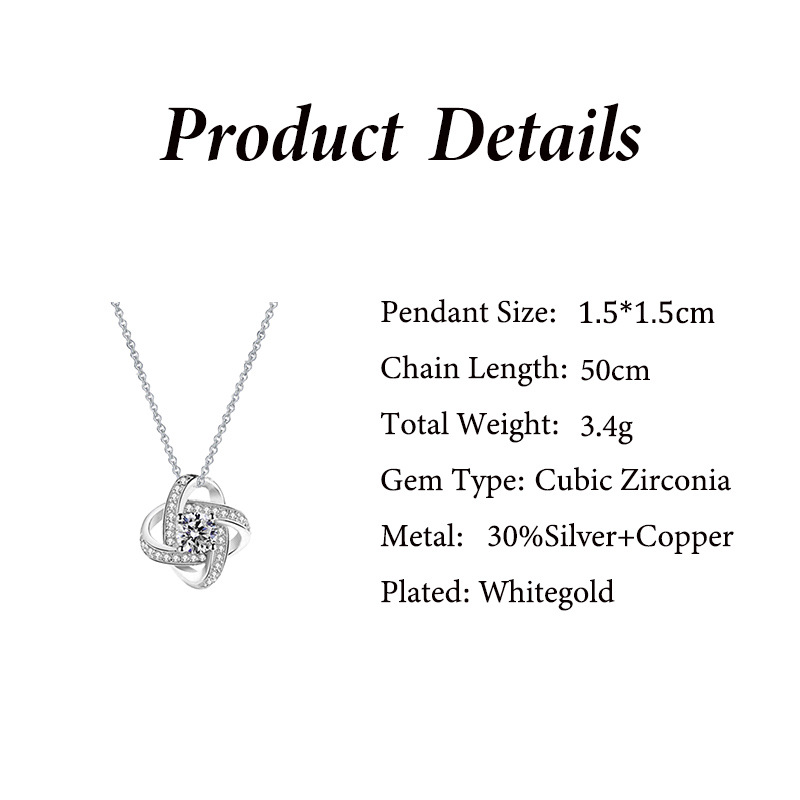 Eternal Star Diamond Zircon Pendant Jewelry Necklace Women's Minimalist collarbone Chain_voghion.com