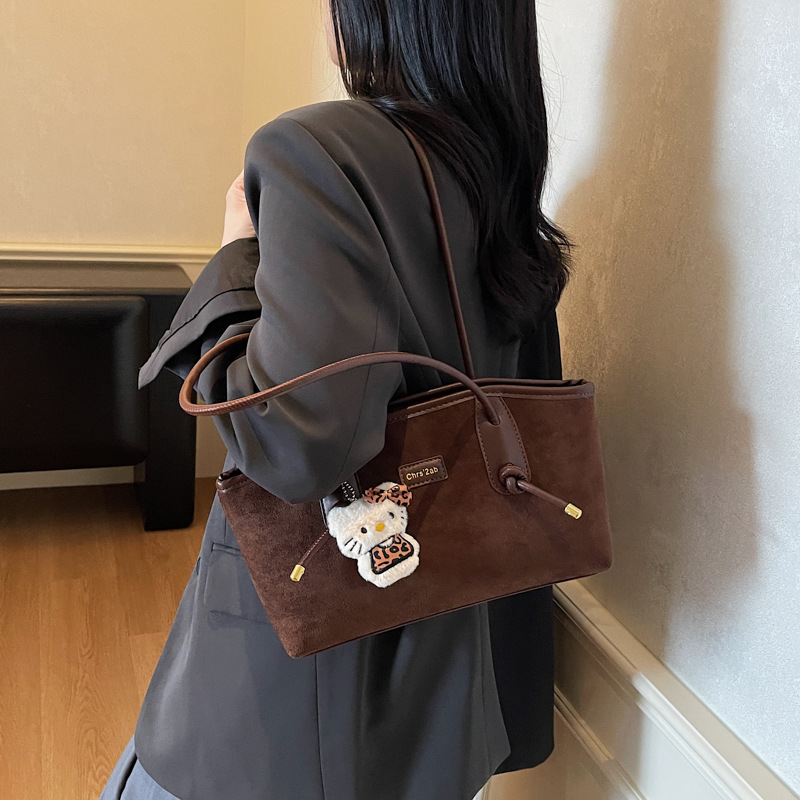 Transfronterizo super fuego leopardo de gran capacidad bolso de brazo para mujeres 2025 invierno nuevo estilo ocio bolso de hombro retro moda