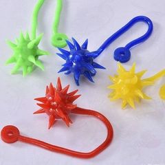 Retro Children Spider-Man Toy Sticky Meteor Hammer Silicone Whip-Hand Sticky Ball Telescopic Sticky Hammer Student Gift