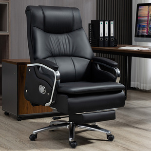 Leather Boss Chair Comfortable Reclining Office Chair Lifting Computer Chair Home Chair Backrest Business Chair Executive Chair