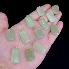 New Chinese Style 18K Gold Wusih Coin Pendant, Natural Hetian Jade Wusih Coin Pendant, Xiaohongshu Style Hetian Jade Necklace