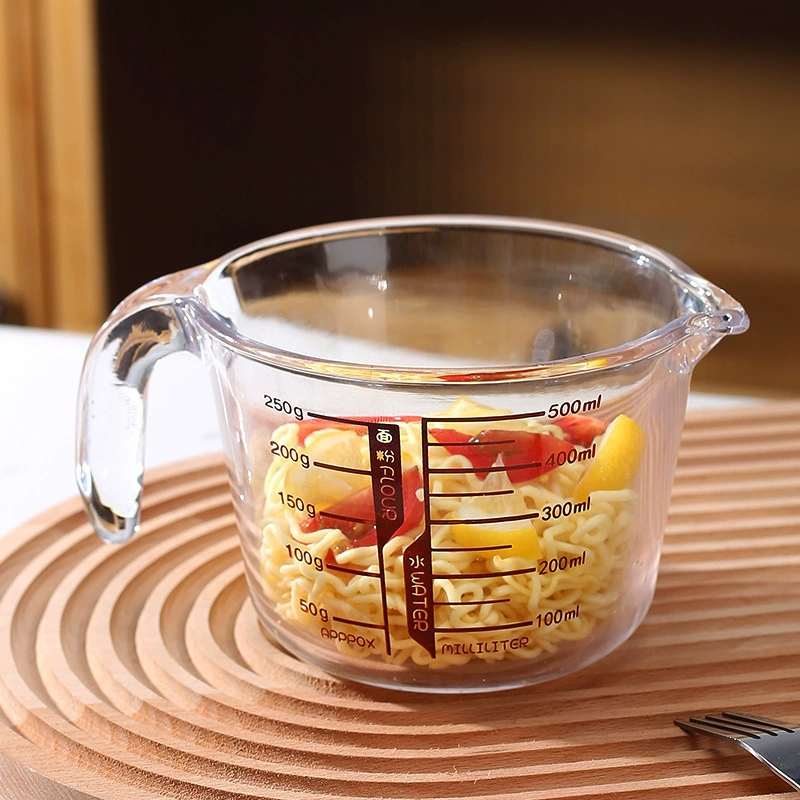 Стеклянный мерный стакан с мерной шкалой для выпечки, яичная чашка, бытовой пищевой мерный стакан большой емкости
