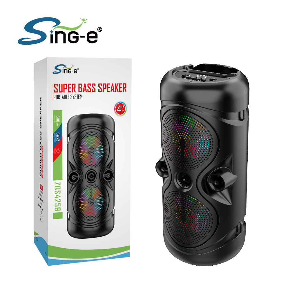 Sing-e ZQS4259 휴대용 TF 카드 재생 지원 블루투스 소형 스피커 USB 메모리 카드 스피커 도매