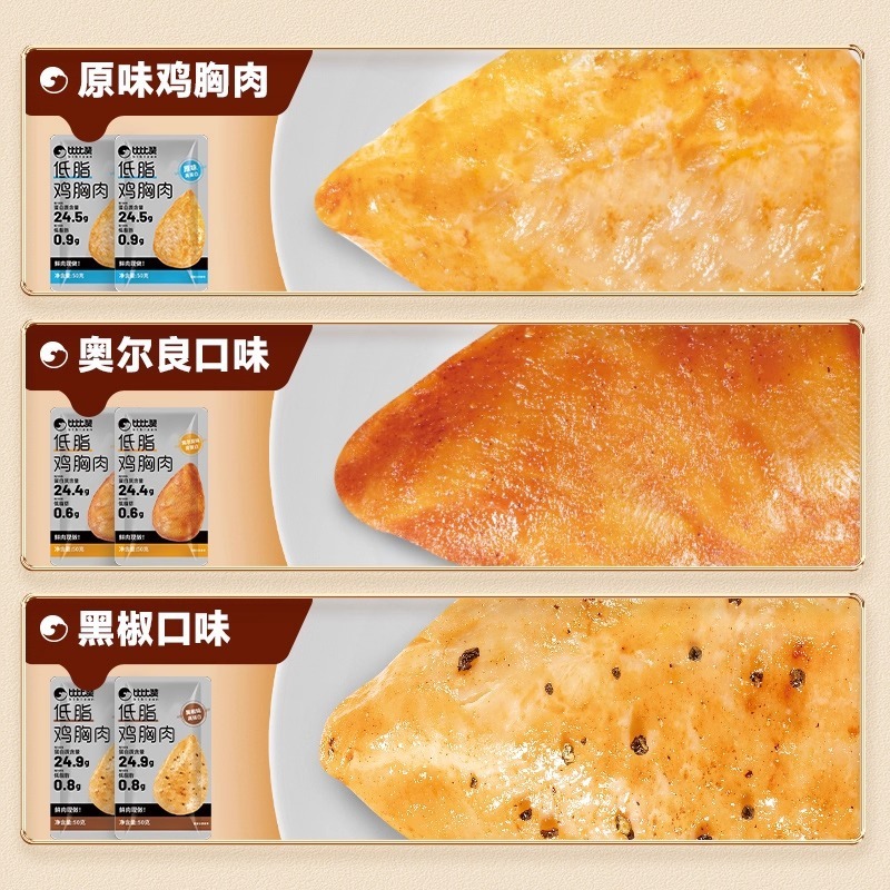 比比赞低脂鸡胸肉高蛋白休闲零食减低脂肪健身解馋轻食代餐即食|undefined