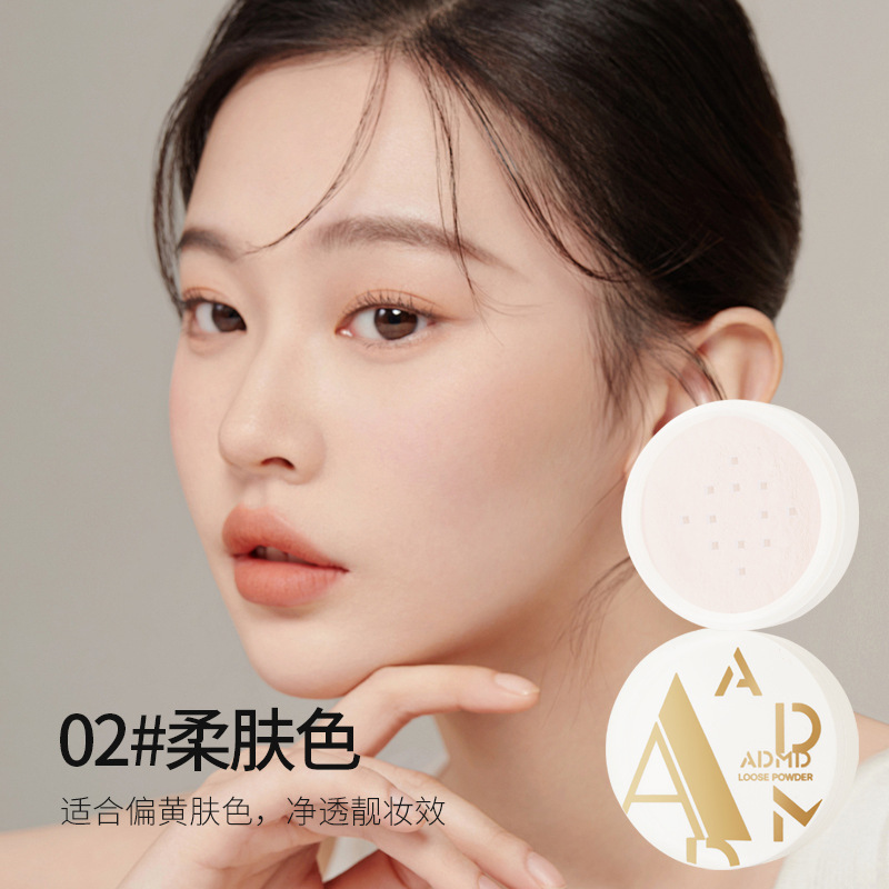 ADMD 軽量ソフトミストパウダー、デリケートパウダー、ウォータープルーフ、汗に強い、長持ち、落ちないメイクアップ、タッチアップ、セッティングパウダー、透明色|undefined