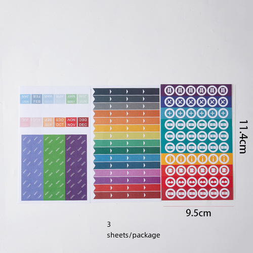 Handwritten label instructions, colorful white blue self-adhesive sticker labels, letter stickers, sticky notes, index labels