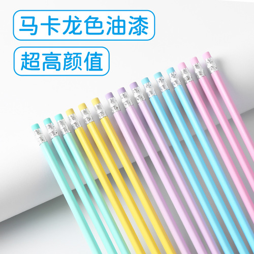 Zhenglin Gougu Pen Wholesale Laser Engraving Gougu Pencil Original Beechwood HB Macaron Triangular Rod