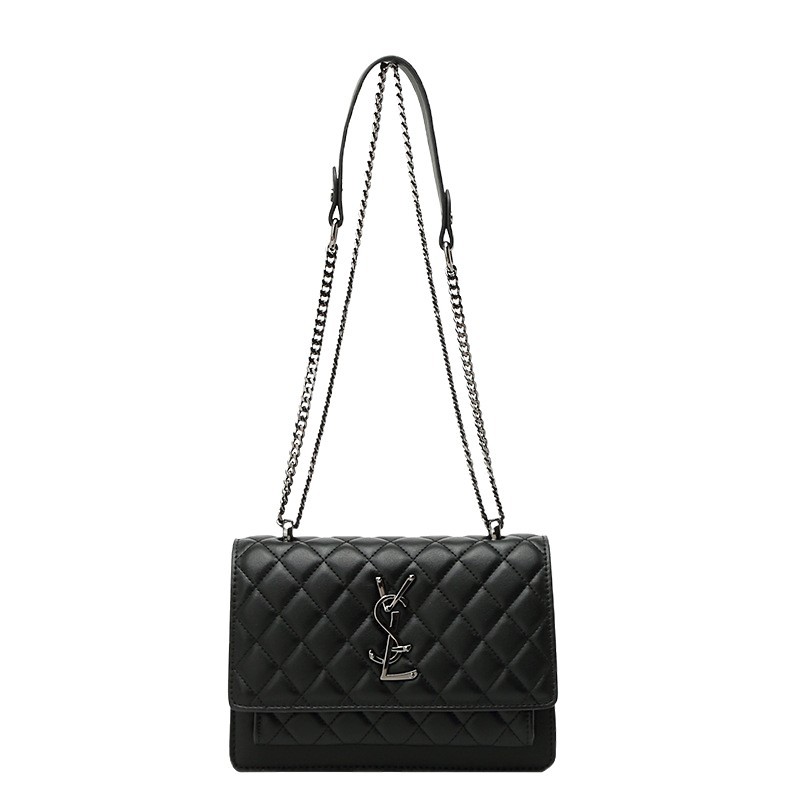 Luxury Genuine Leather Women's Handbag 2025 New Arrival Quilted Chain Crossbody Bag Fashion Versatile Small Square Bag - Thumbnail 5