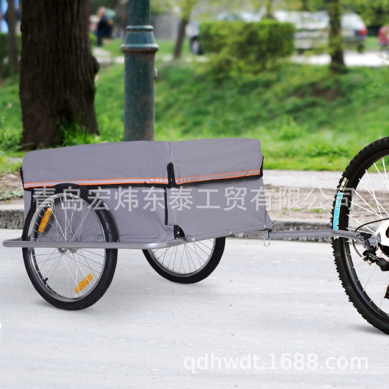 可折叠户外自行车拖车，出口欧美亚马逊宠物拖车，儿童拖车