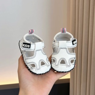 Summer 0-1 year old men's and women's 6-12 months baby toddler shoes soft rubber bottom breathable non-slip toe sandals