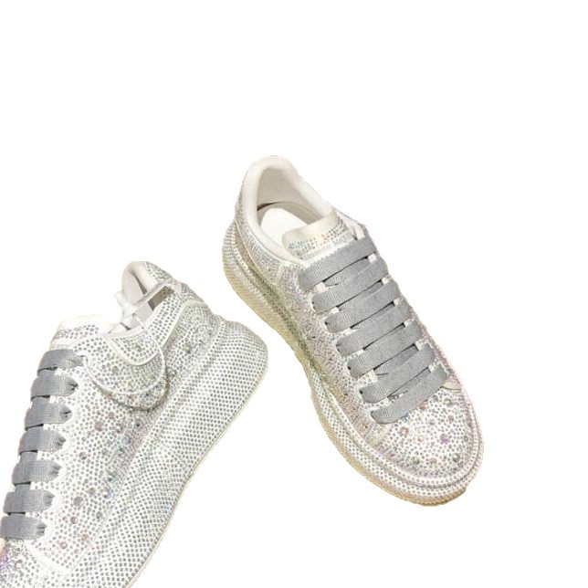 rhinestones Black Inlaid Diamonds, The New Celebrity Style Height-increasing Genuine Leather Platform Sneakers For Men Diamonds,_desvips.com