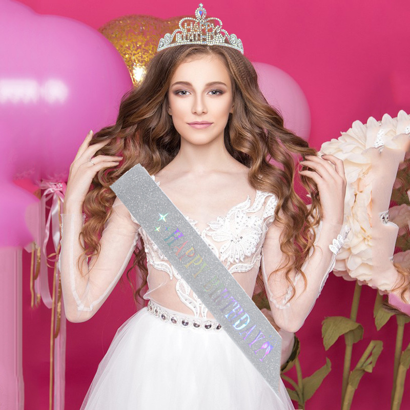 Fashion Women'S Letter Crown Metal Inlay Crown display picture 2