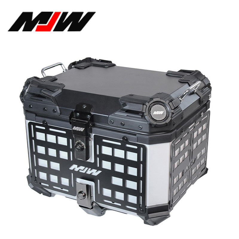 45L rápidamente desmontable locomotora coche eléctrico de motocicleta batería coche blanco negro aluminio aluminio caja de cola