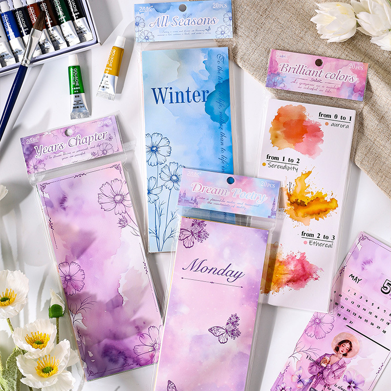 Historia de la ciudad material no adhesivo papel diy cuaderno diario material de decoración puede escribir un mensaje tarjeta pequeña nota