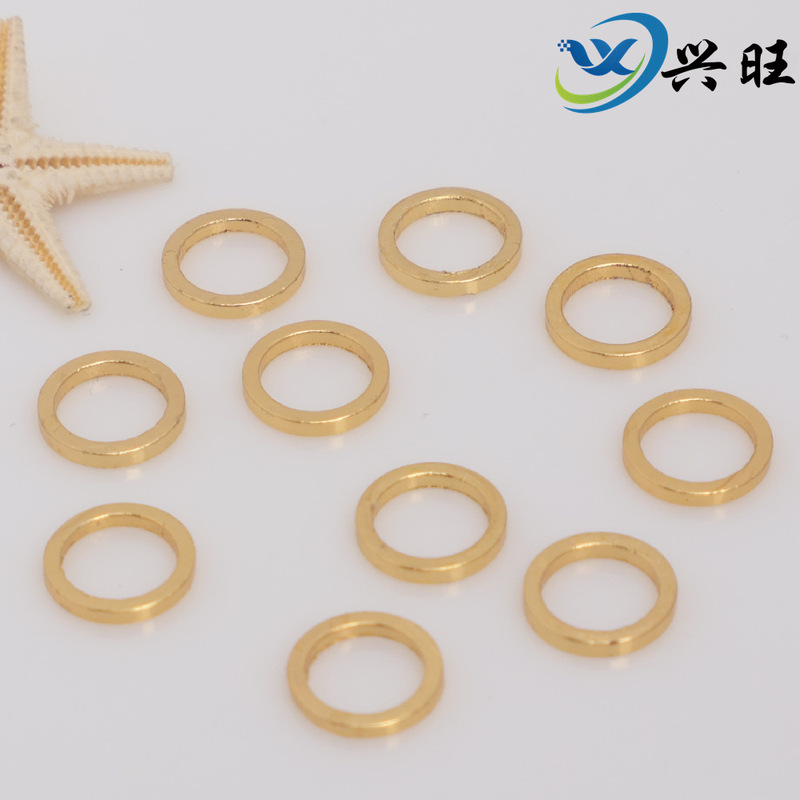 14K copper ring gold-wrapped color-preserving closed ring handmade diy closing Circle necklace earrings bracelet closing connecting ring