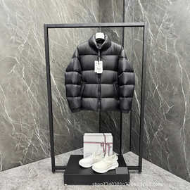 正确版本25FW蒙家胸前大标LOGO立领羽绒服保暖御寒OS版型情侣款
