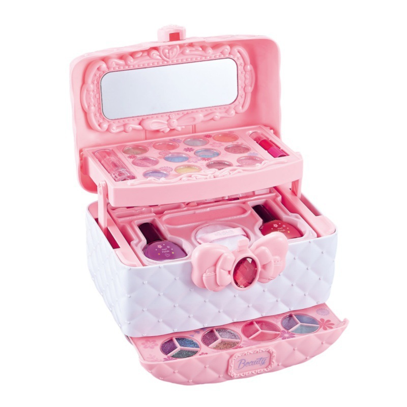 Juguetes de maquillaje para niños, regalos de cumpleaños para niñas, princesas, caja de maquillaje portátil, esmalte de uñas