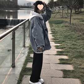复古宽松牛仔外套女学生新款秋季韩版休闲百搭学生夹克上衣潮