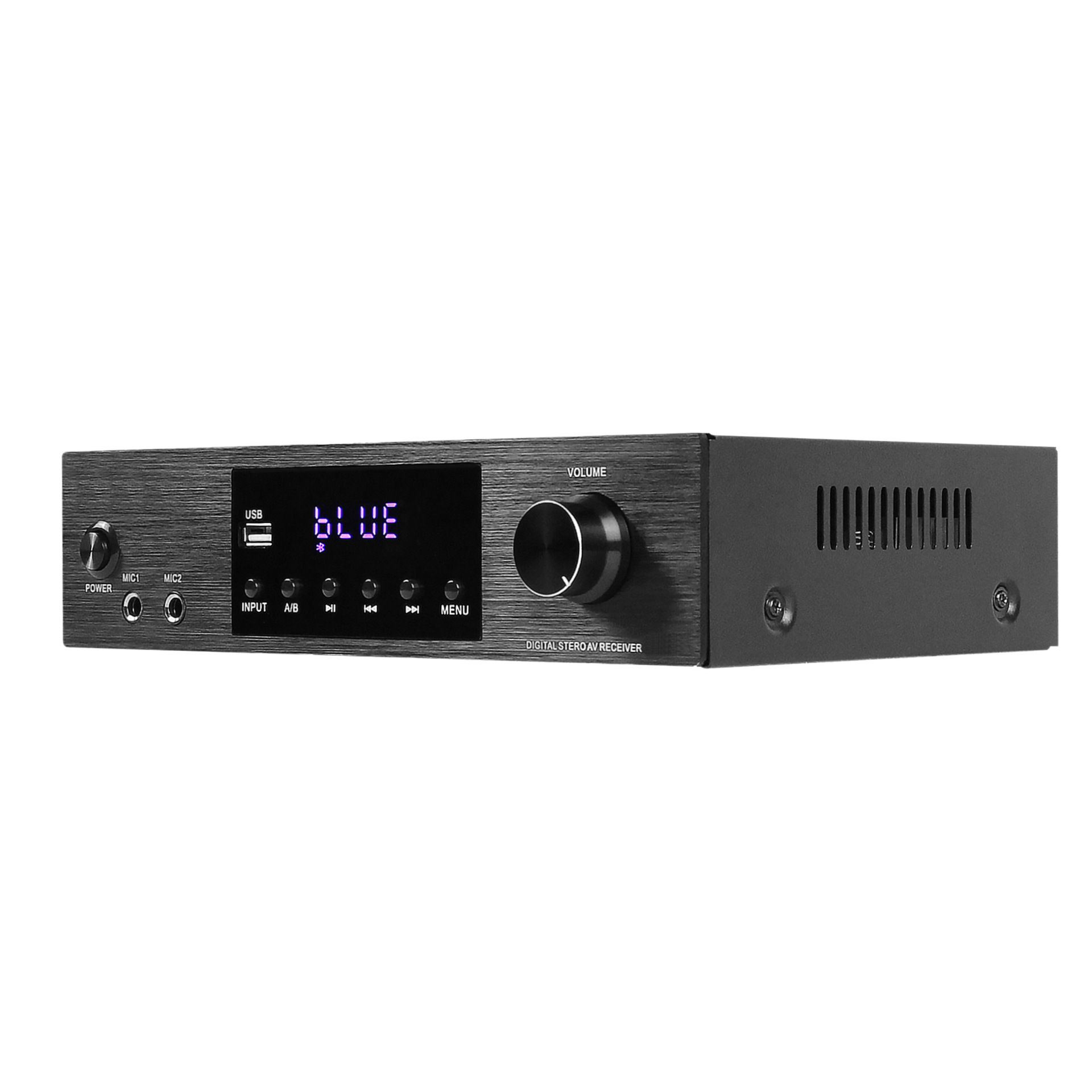 Amplificador de Potencia de 4 Canales KTV-200 Digital Bluetooth de Aleación de Aluminio con Control Remoto para Hogar