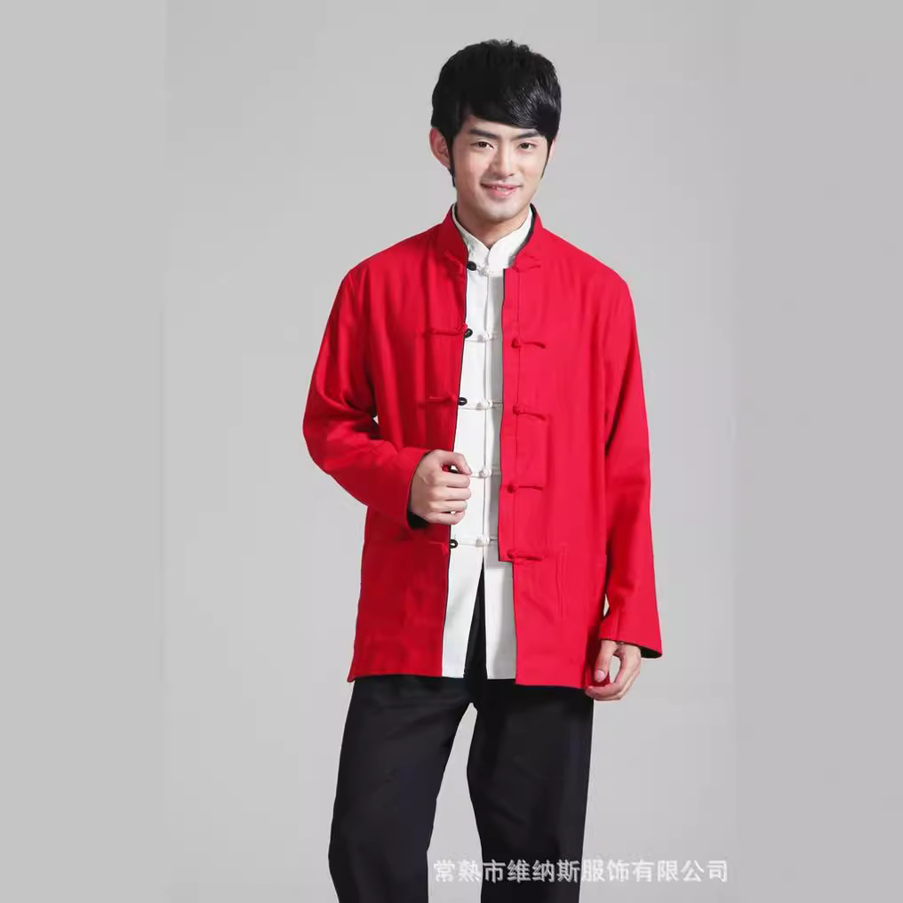 Double-sided ethnic long-sleeve, cotton and linen, ethnic style, Chinese style 4
