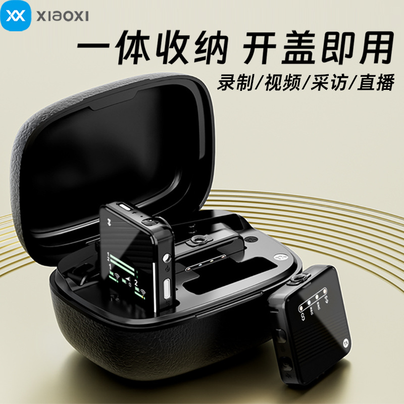 Cross-border explosions M16 wireless collar clip microphone one drag two professional live sound card full set of radio noise reduction microphone