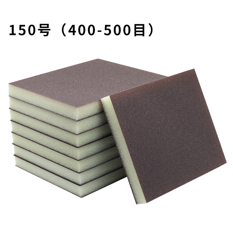 Fabricantes al por mayor bloque de arena de esponja británico grueso hermoso costura azul de doble cara muebles de carpintería pulido y pulido bloque abrasivo de esponja